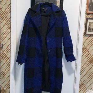 Rachel Zoe Buffalo Plaid Long Coat